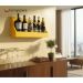 Prateleira Adega Suporte de Parede Decorativo para Vinhos e Bebidas - Amarelo Laca