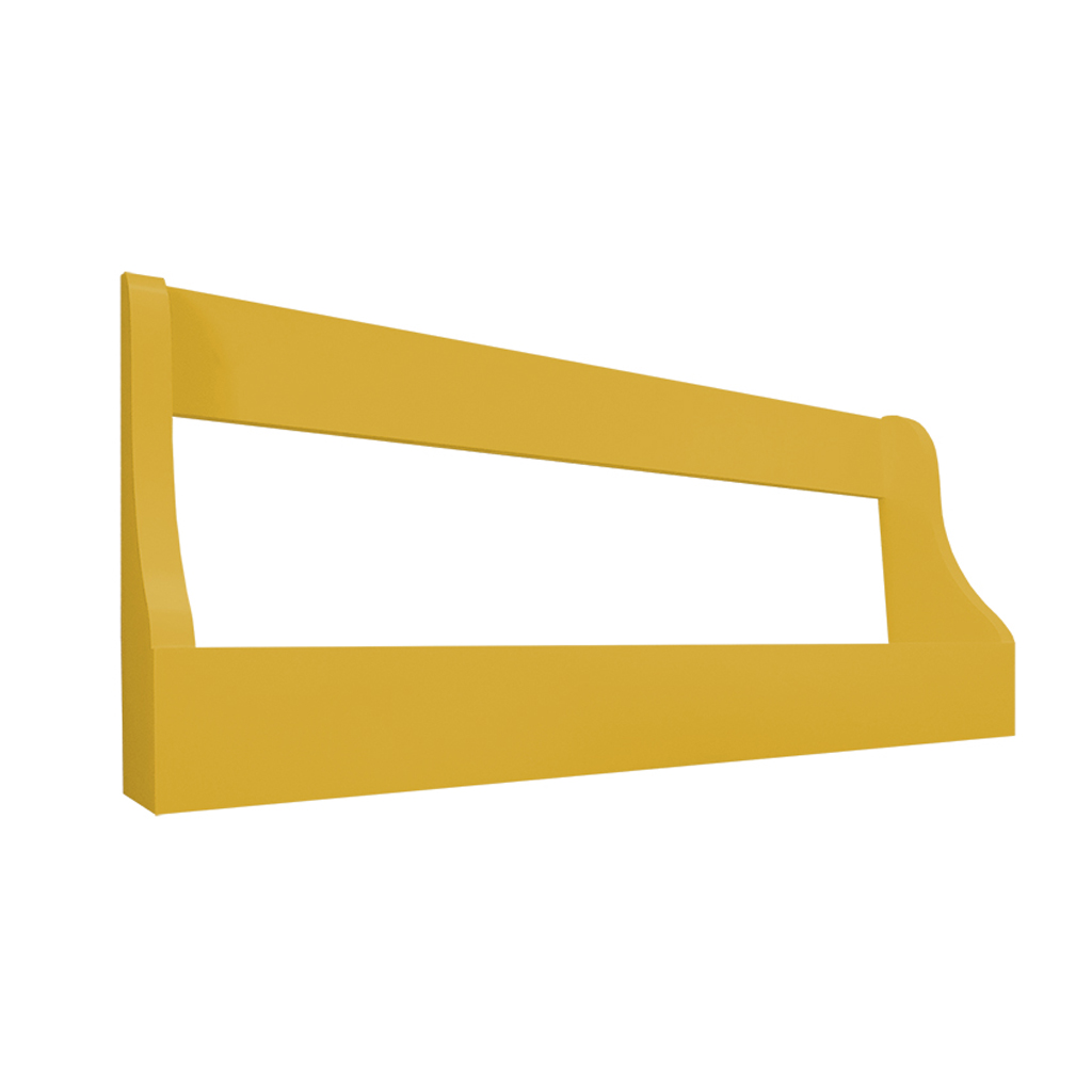 Prateleira Adega Suporte de Parede Decorativo para Vinhos e Bebidas - Amarelo Laca