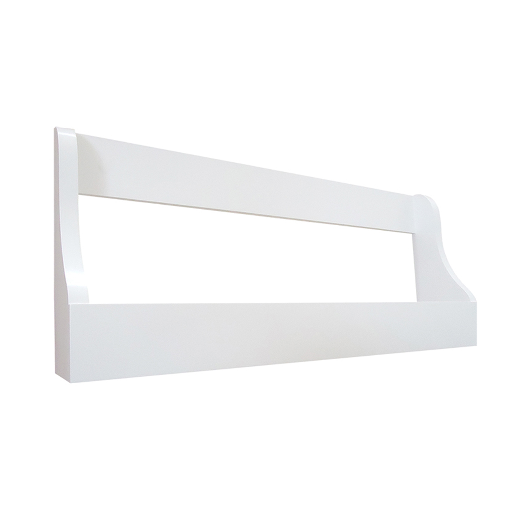 Prateleira Adega Suporte de Parede Decorativo para Vinhos e Bebidas - Branco Laca