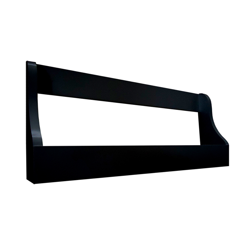 Prateleira Adega Suporte de Parede Decorativo para Vinhos e Bebidas - Preto Laca