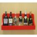 Prateleira Adega Suporte de Parede Decorativo para Vinhos e Bebidas - Vermelho Laca
