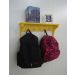 Prateleira Cabideiro Suporte Porta Canecas Utensílios de Cozinha Mochilas Bolsas - Amarelo Laca