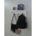 Prateleira Cabideiro Suporte Porta Canecas Utensílios de Cozinha Mochilas Bolsas - Branco Laca