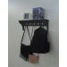 Prateleira Cabideiro Suporte Porta Canecas Utensílios de Cozinha Mochilas Bolsas - Preto Laca