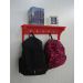 Prateleira Cabideiro Suporte Porta Canecas Utensílios de Cozinha Mochilas Bolsas - Vermelho Laca