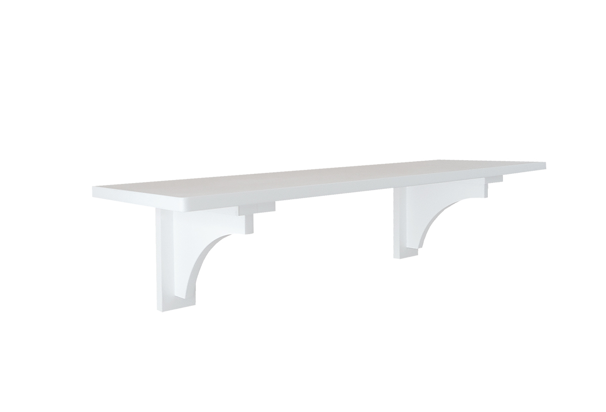 Prateleira Decorativa Suporte para Livros com Cantoneira Mão Francesa Branco Laca