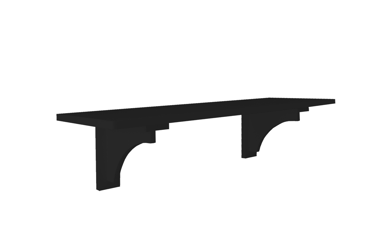 Prateleira Decorativa Suporte para Livros com Cantoneira Mão Francesa Preto Laca