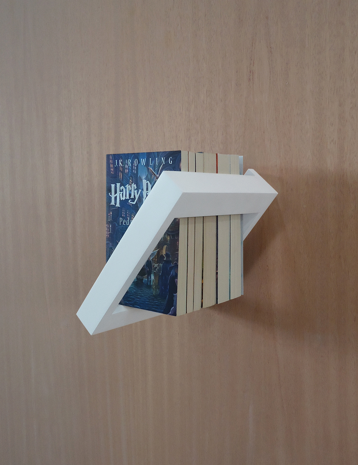 Prateleira Porta Livros Suporte Estante Nicho Decorativo 2 Peças Parede - Branco Laca
