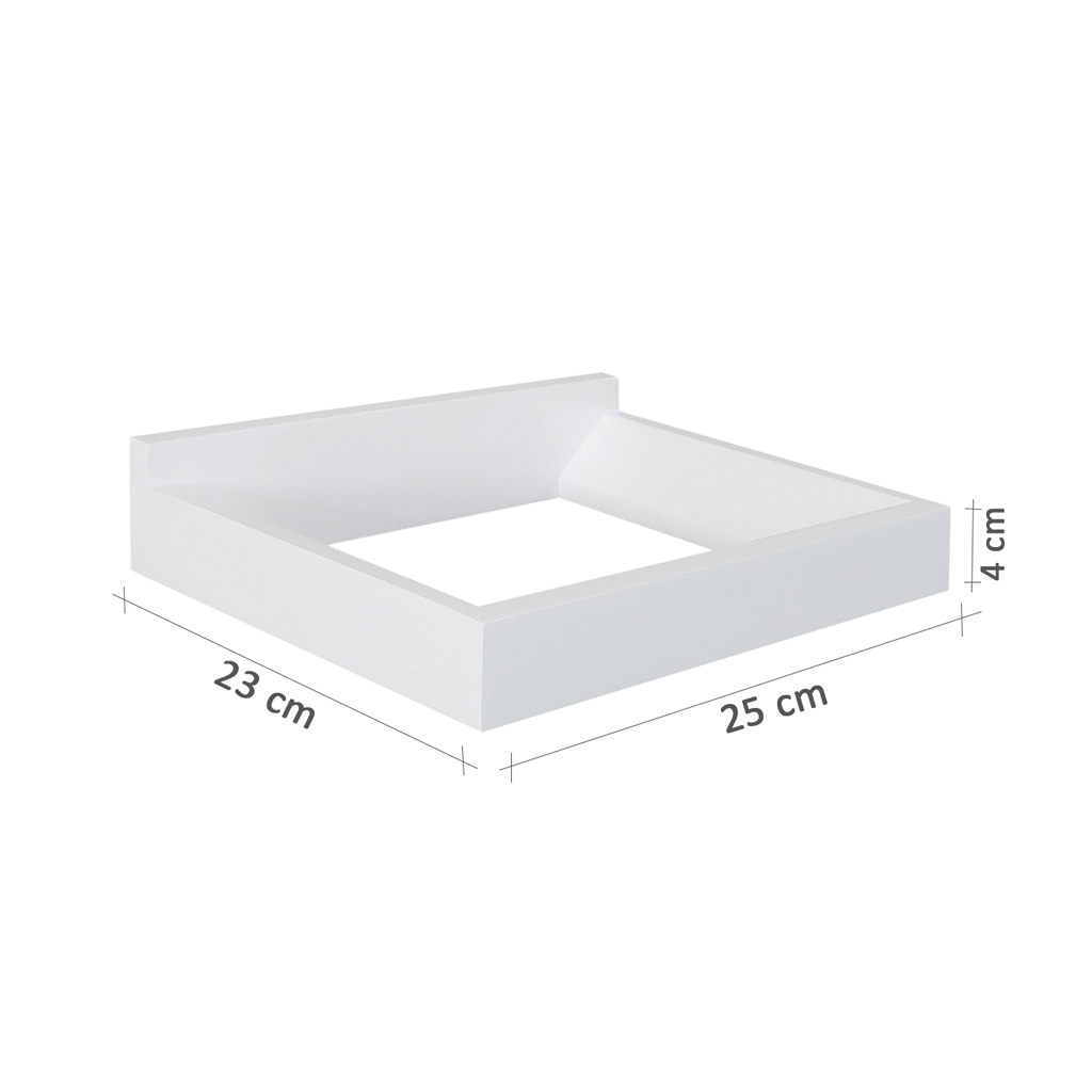 Prateleira Porta Livros Suporte Estante Nicho Decorativo 2 Peças Parede - Branco Laca