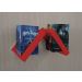 Prateleira Porta Livros Suporte Estante Nicho Decorativo 2 Peças Parede - Vermelho Laca