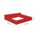 Prateleira Porta Livros Suporte Estante Nicho Decorativo 2 Peças Parede - Vermelho Laca