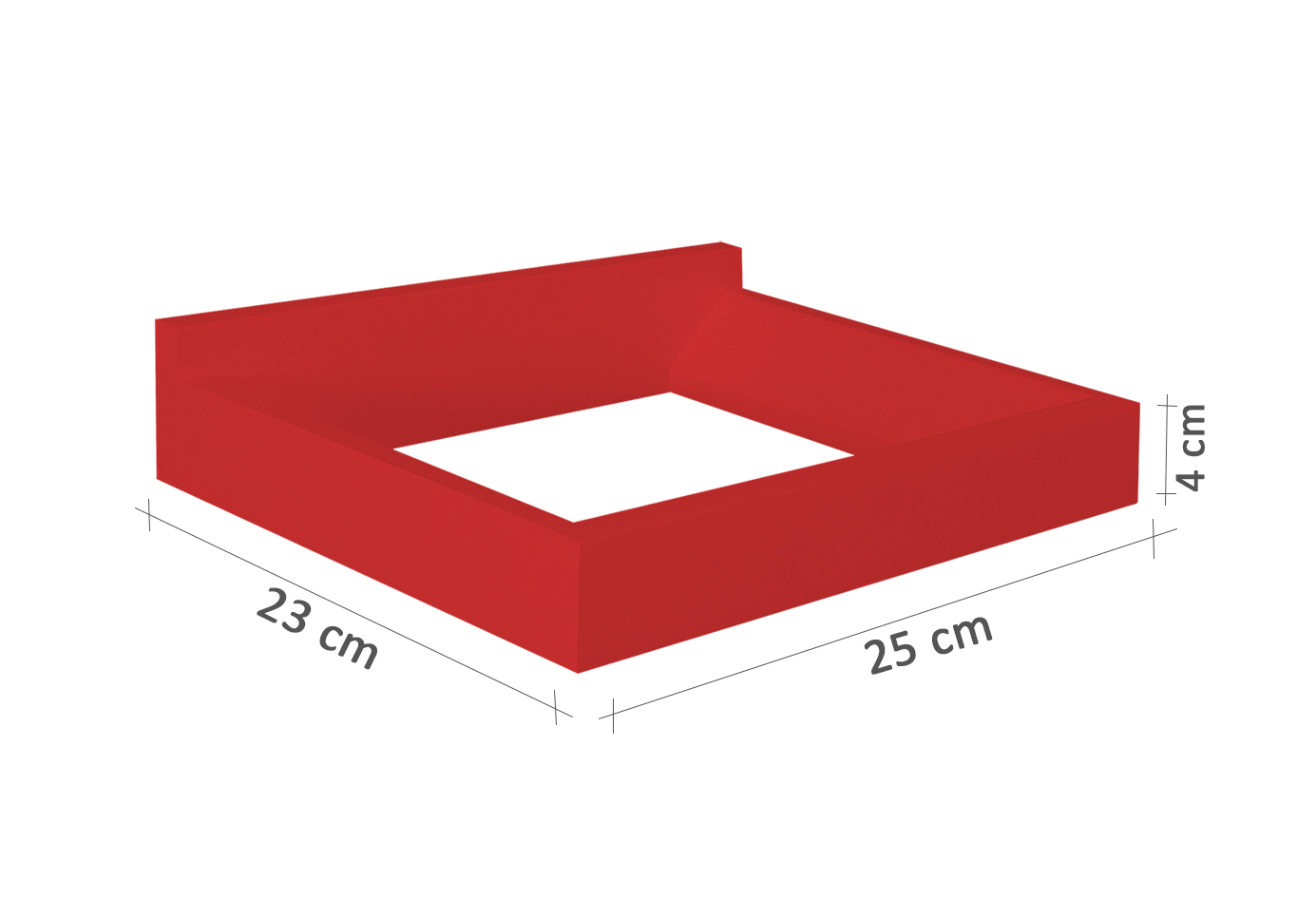 Prateleira Porta Livros Suporte Estante Nicho Decorativo 2 Peças Parede - Vermelho Laca