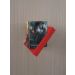 Prateleira Porta Livros Suporte Estante Nicho Decorativo 2 Peças Parede - Vermelho Laca
