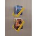 Prateleira Porta Livros Suporte Estante Nicho Decorativo 2 peças Parede - Amarelo Laca