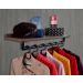 Prateleira Suporte Cabideiro de Parede Roupas e Acessórios Estilo Industrial - Versati