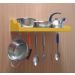 Prateleira Suporte Porta Panelas e Utensílios de Cozinha - Amarelo Laca
