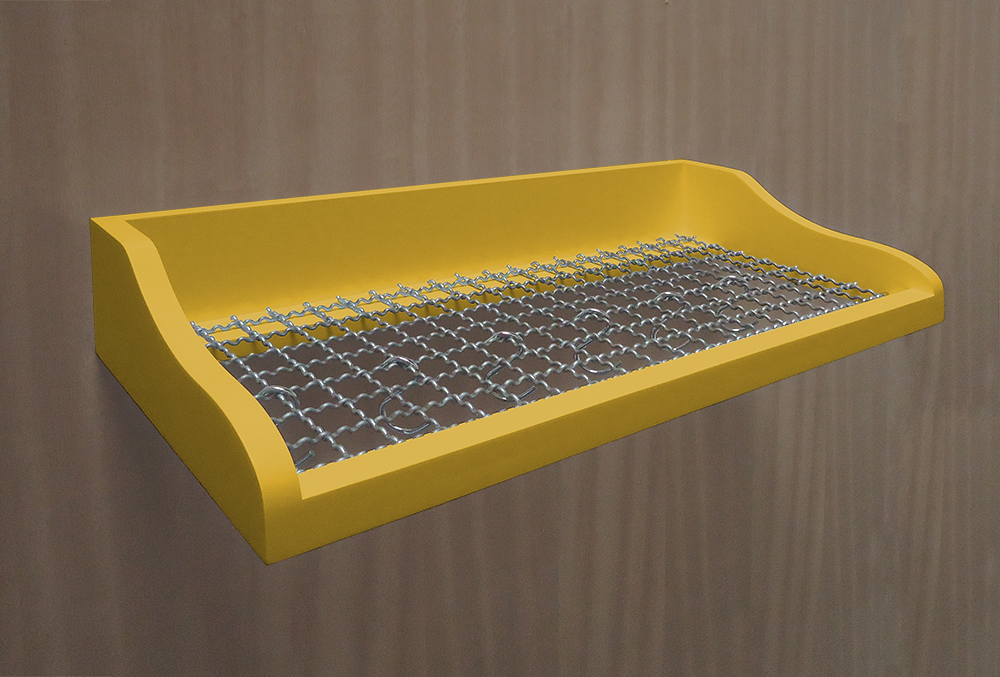 Prateleira Suporte Porta Panelas e Utensílios de Cozinha - Amarelo Laca