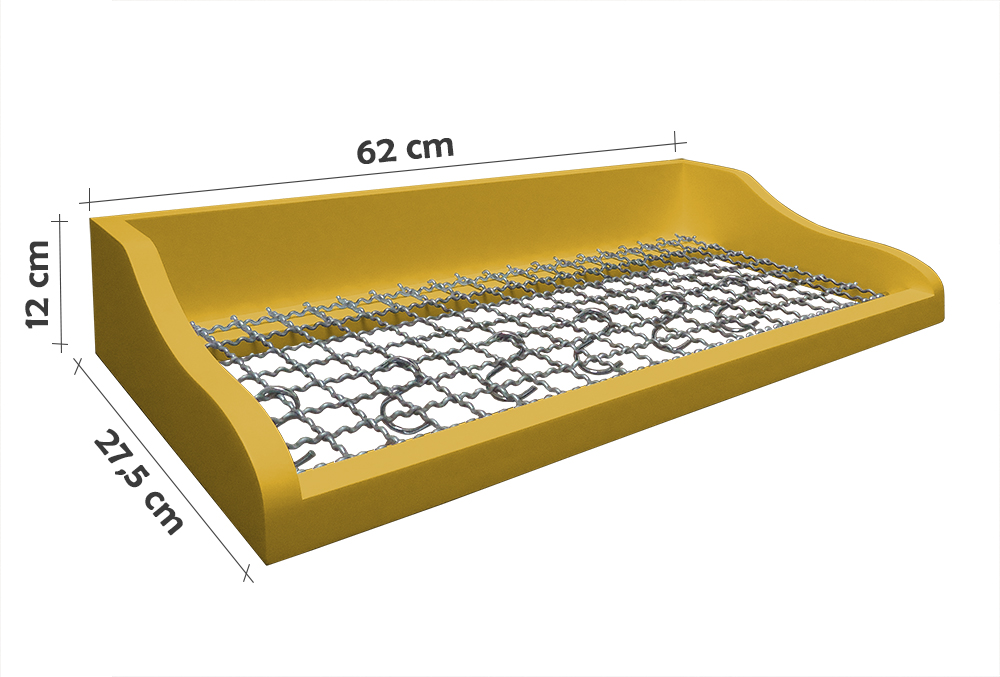 Prateleira Suporte Porta Panelas e Utensílios de Cozinha - Amarelo Laca