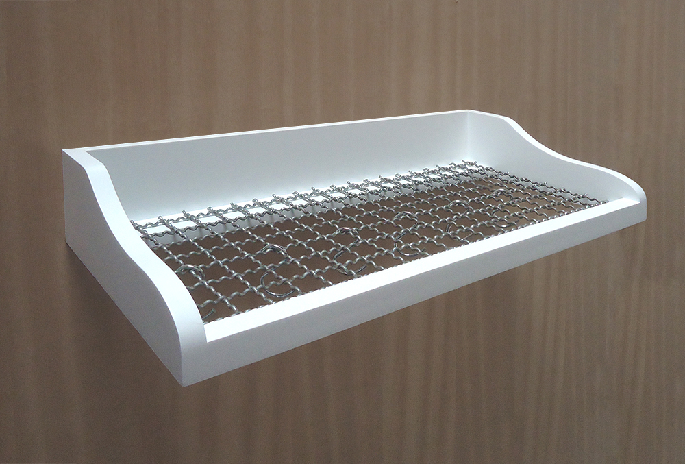 Prateleira Suporte Porta Panelas e Utensílios de Cozinha - Branco Laca