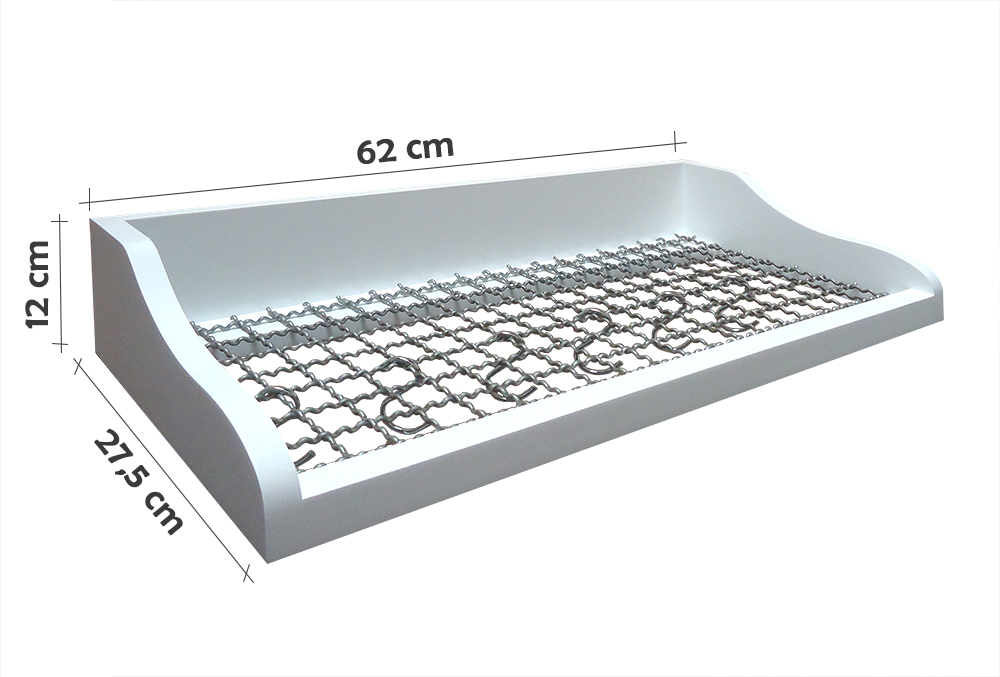 Prateleira Suporte Porta Panelas e Utensílios de Cozinha - Branco Laca