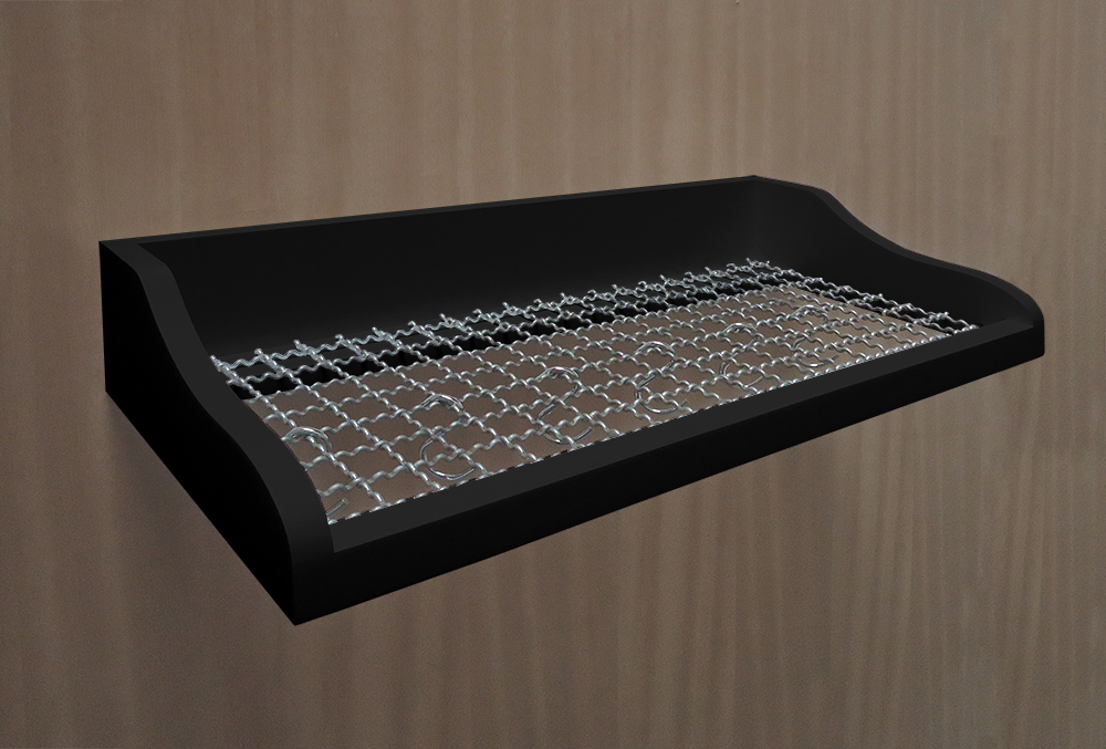 Prateleira Suporte Porta Panelas e Utensílios de Cozinha - Preto Laca