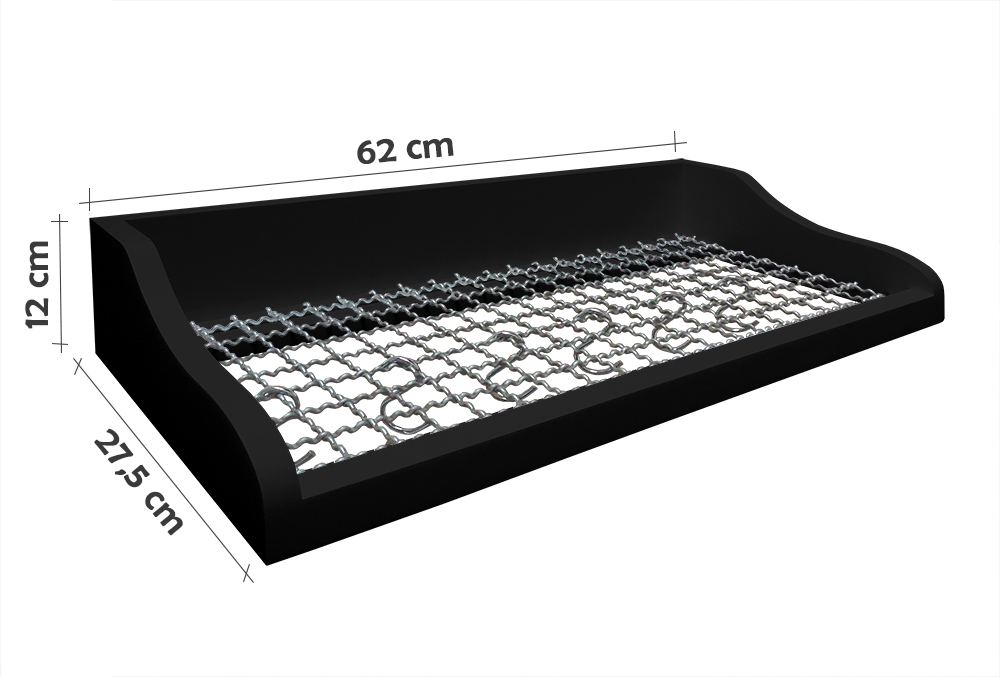 Prateleira Suporte Porta Panelas e Utensílios de Cozinha - Preto Laca
