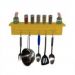 Prateleira para Temperos e Suporte Utensílios e Panelas Cozinha Estilo Industrial Amarelo Laca