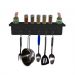 Prateleira para Temperos e Suporte Utensílios e Panelas Cozinha Estilo Industrial Preto Laca