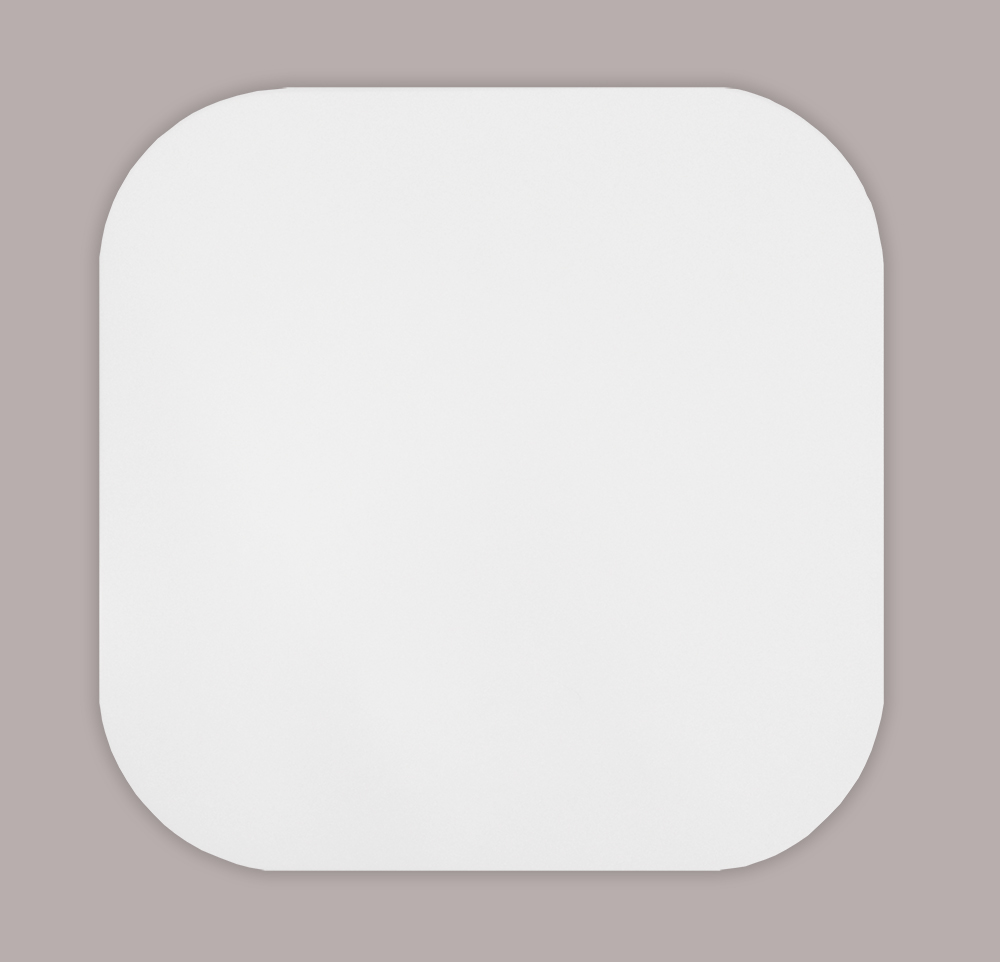 Prato Giratório Centro de Mesa Tampo Tábua para Mesa 50 cm Branco Laca