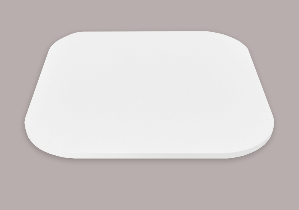 Prato Giratório Centro de Mesa Tampo Tábua para Mesa 50 cm Branco Laca