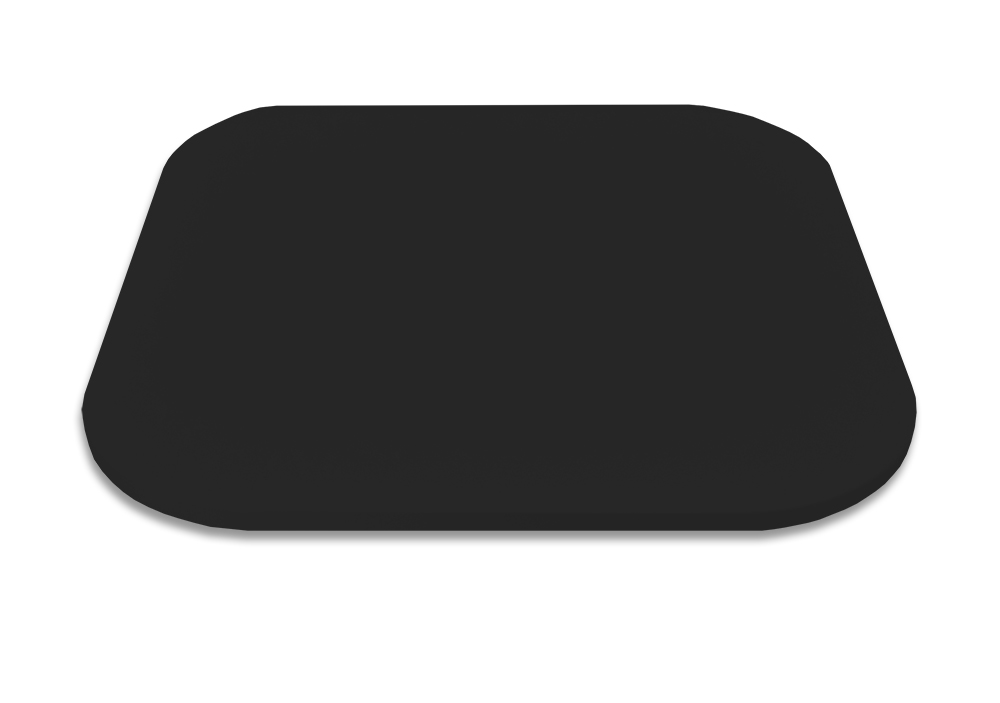 Prato Giratório Centro de Mesa Tampo Tábua para Mesa 50 cm Preto Laca