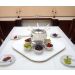 Prato Giratório Centro de Mesa Tampo Tábua para Mesa 70 cm Branco Laca