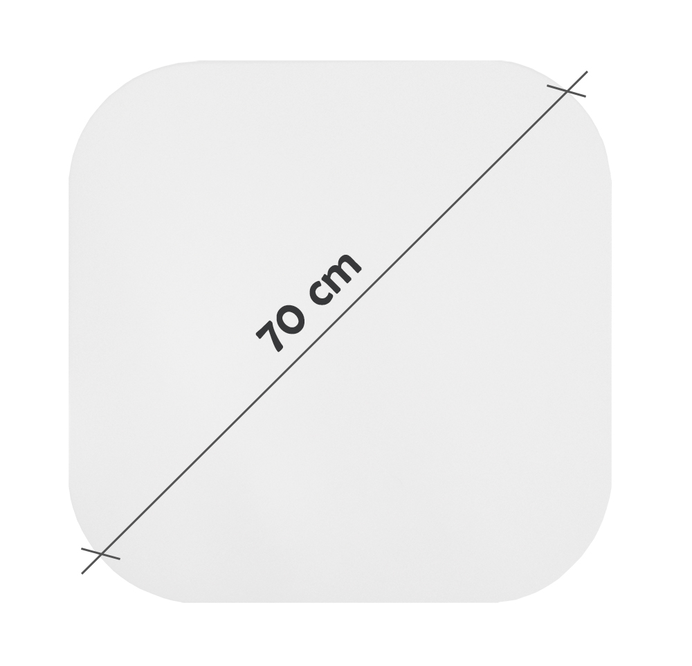 Prato Giratório Centro de Mesa Tampo Tábua para Mesa 70 cm Branco Laca