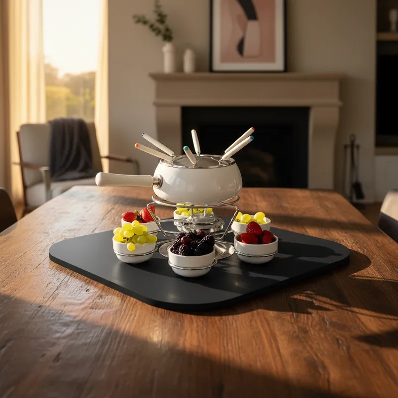 Prato Giratório Centro de Mesa Tampo Tábua para Mesa 70 cm Preto Laca