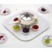 Prato Giratório Centro de Mesa Tampo Tábua para Mesa 80 cm Branco Laca