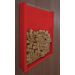 Quadro Porta Rolhas de Vinho Champanhe Tampinhas Decorativo de Parede - Vermelho Laca