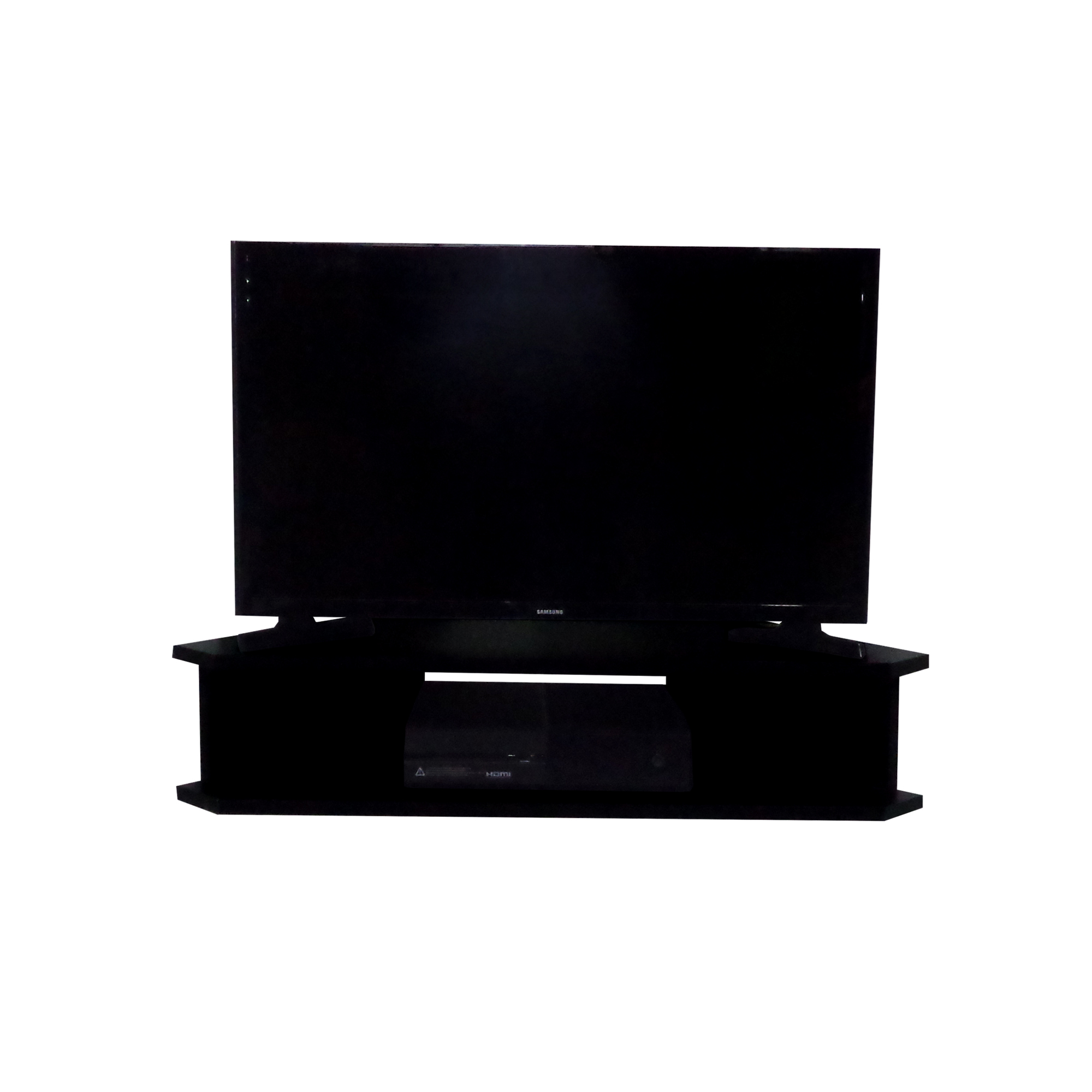 Rack Suspenso para TV de até 39” Aparador Bancada Estante de Canto Preto