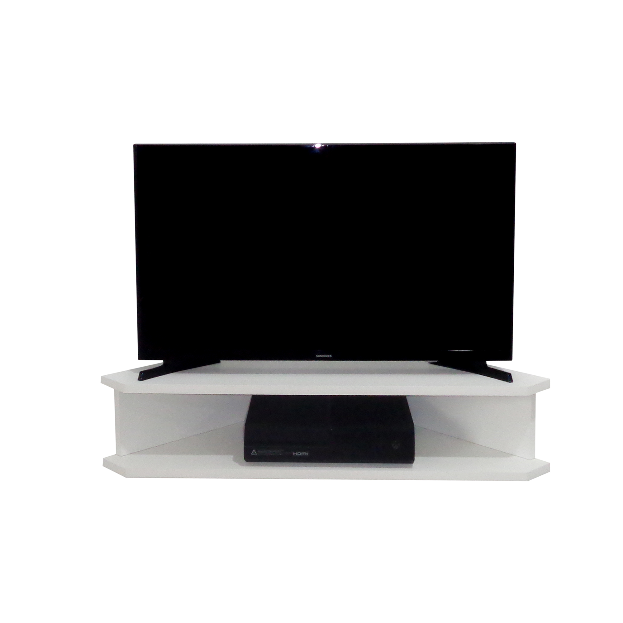 Rack Suspenso para TV de até 43” Aparador Bancada Estante de Canto Branco
