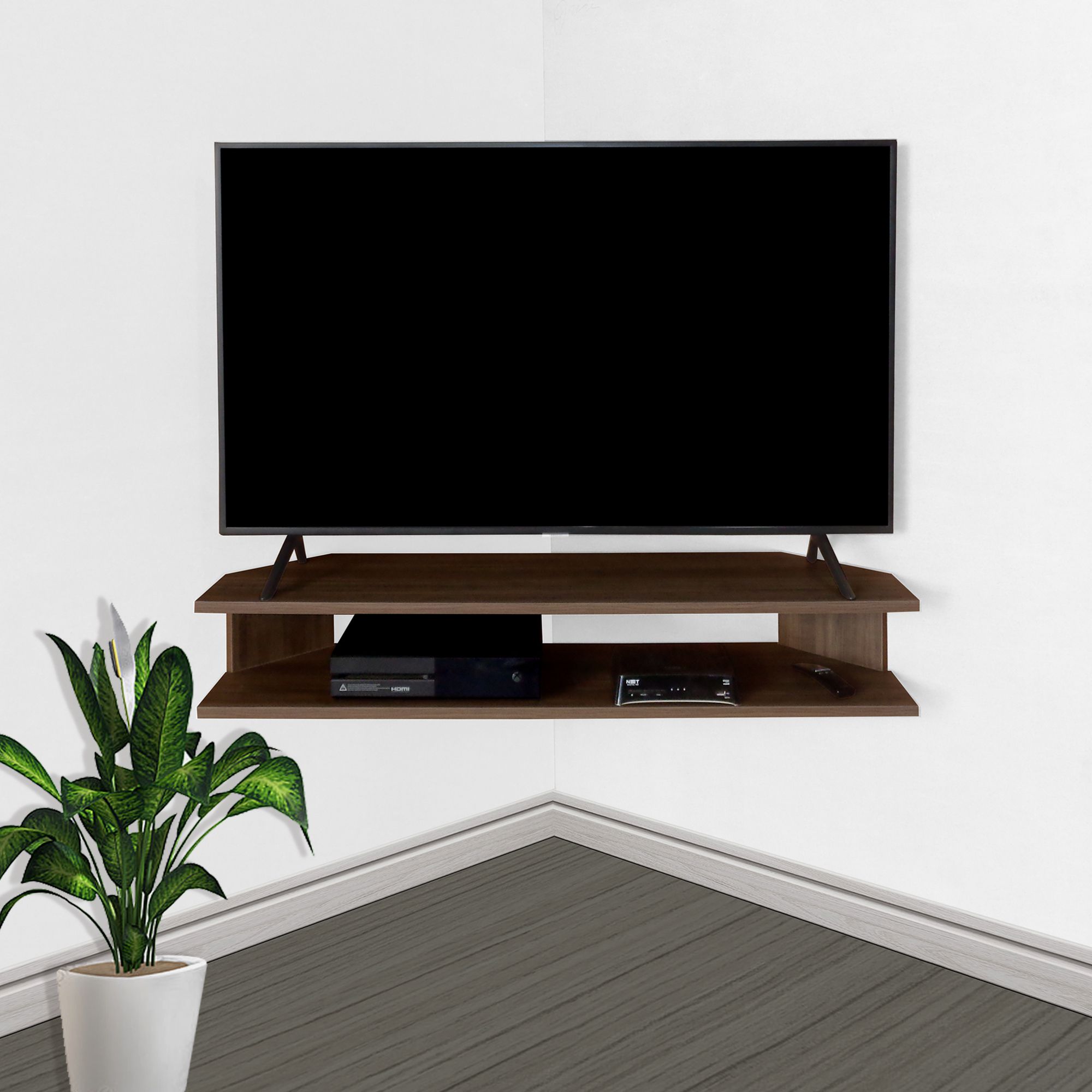 Rack Suspenso para TV de até 50” Aparador Bancada Estante de Canto Versati