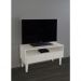 Rack para TV Bancada Aparador Com Nicho e Gaveta Off White Laca