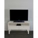 Rack para TV Bancada Aparador Com Nicho e Gaveta Off White Laca