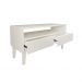 Rack para TV Bancada Aparador Com Nicho e Gaveta Off White Laca