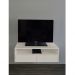 Rack para TV Suspenso Bancada Com Nicho e Gaveta Off White Laca