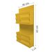 Revisteiro de Parede Porta Revistas Livros - Amarelo Laca