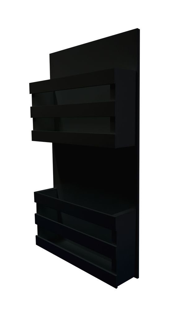 Revisteiro de Parede Porta Revistas Livros - Preto Laca