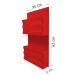 Revisteiro de Parede Porta Revistas Livros - Vermelho Laca