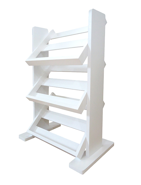 Revisteiro de Piso Chão Porta Revistas Livros - Branco Laca