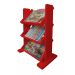 Revisteiro de Piso Chão Porta Revistas Livros - Vermelho Laca