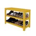 Sapateira Banco de Piso para Closets e Quartos 8 Pares Sapatos - Amarelo Laca