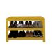 Sapateira Banco de Piso para Closets e Quartos 8 Pares Sapatos - Amarelo Laca